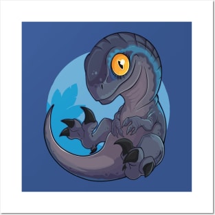 Blue: The Resting Velociraptor Posters and Art